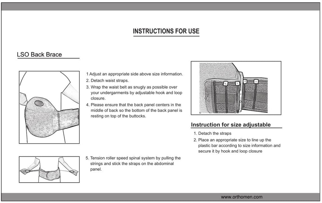 LSO Back Brace Orthomen