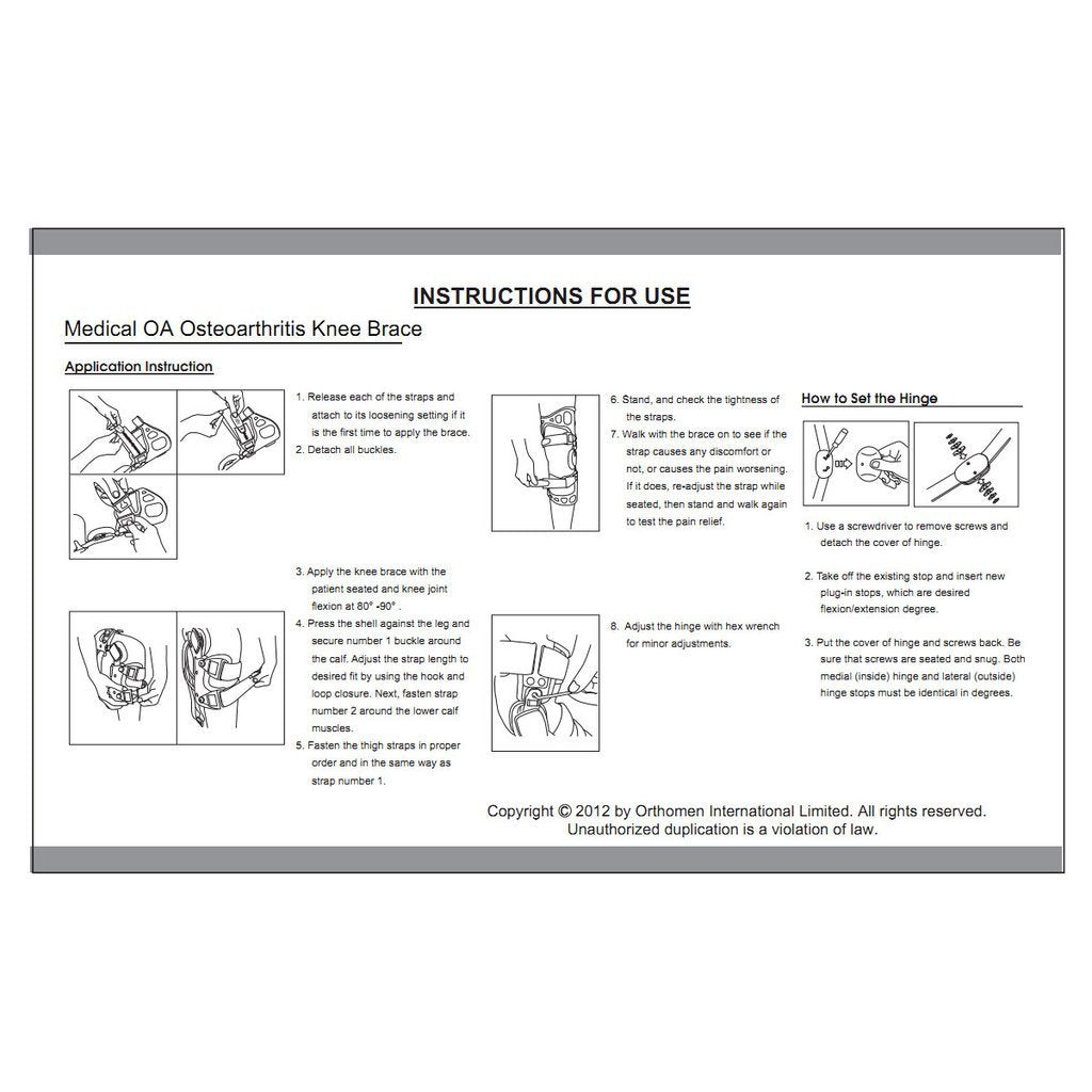 OA Unloader Knee Brace - Lateral